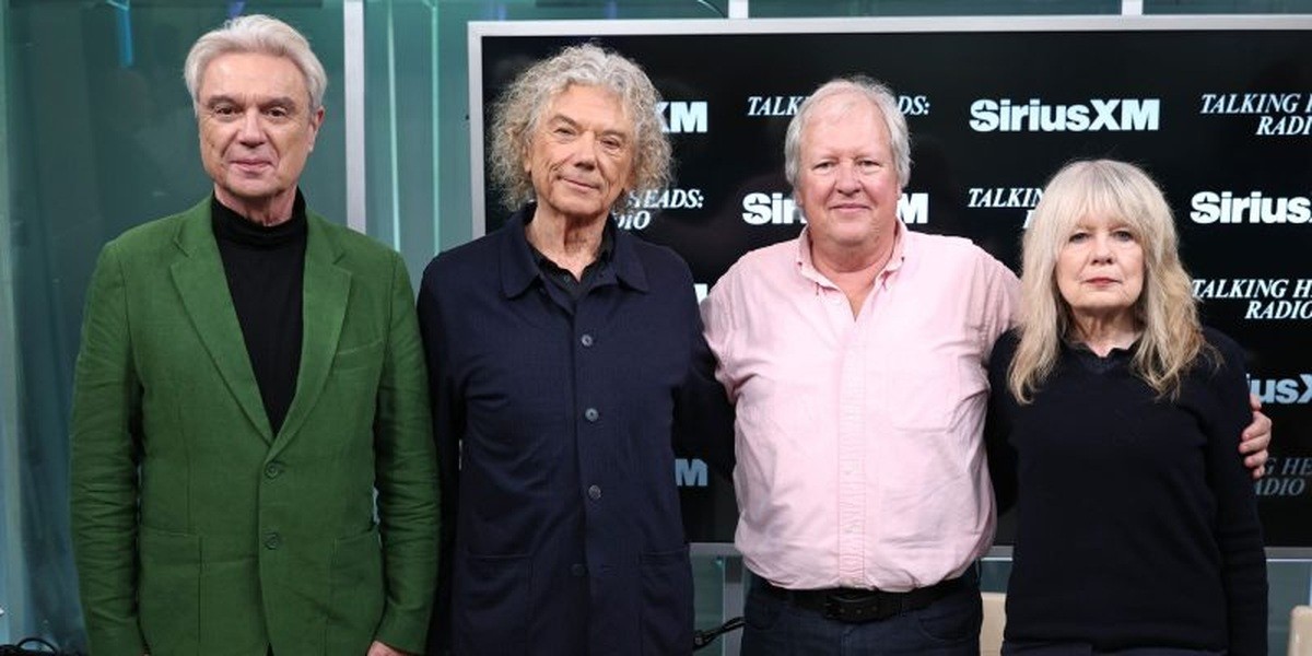 David Byrne, Jerry Harrison, Chris Frantz and Tina Weymouth together in 2026
