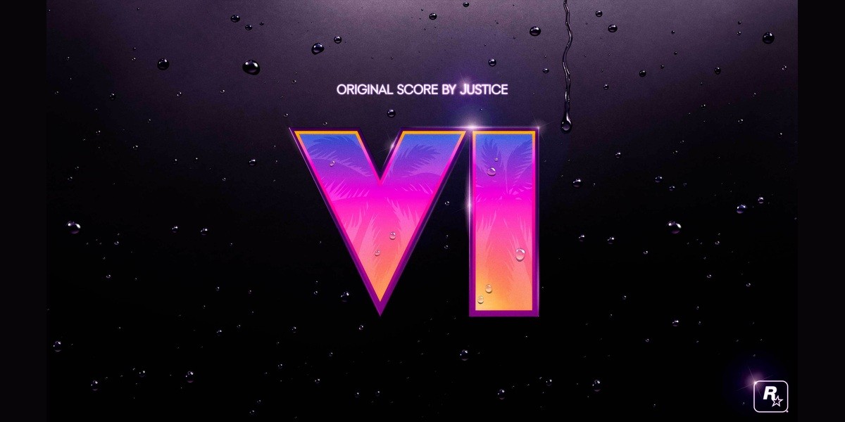 Official Grand Theft Auto VI Original Score by Justice artwork with the colourful VI logo.