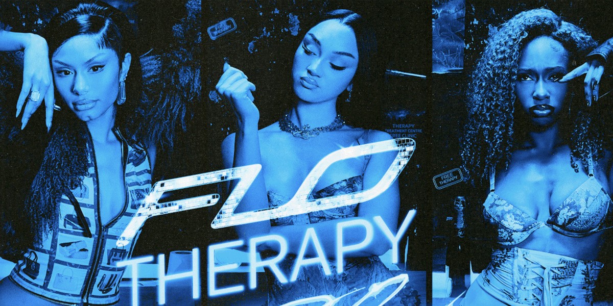 FLO in the official Therapy At The Club tour announcement artwork