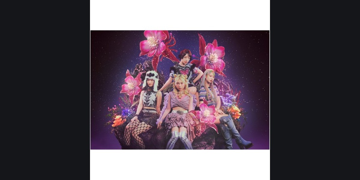 Official HANABIE. Bari Bari Buddy single artwork showing the four band members amid pink flowers.